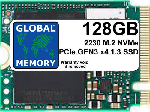 128GB M.2 2230 PCIe Gen3 x4 NVMe SSD FOR MICROSOFT SURFACE 3 / 4 / Pro (X, 7+, 8, 9) / GO / STEAM DECK